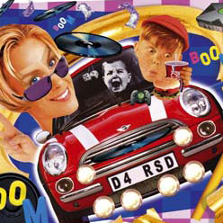 collage illustration about divorce and car choice