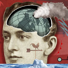 collage illustration of global warming