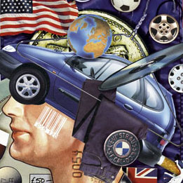 collage illustration shopping