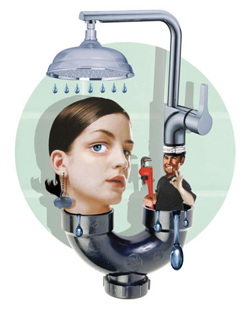 collage illustration for weekly column, Ms Anne Thrope
