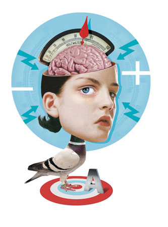 collage illustration for weekly column, Ms Anne Thrope