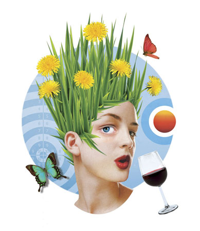 collage illustration for weekly column, Ms Anne Thrope