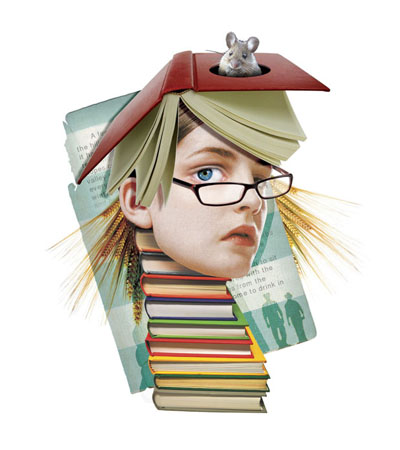 collage illustration for weekly column, Ms Anne Thrope 