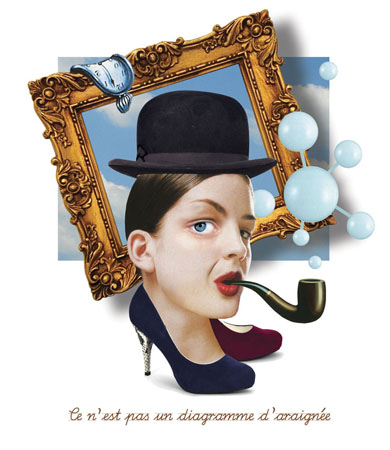 collage illustration for weekly column, Ms Anne Thrope